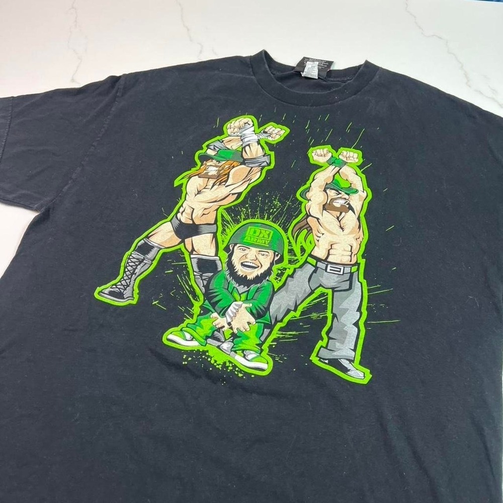 WWE T-Shirt Mens 2XL D-Generation X DX Army Triple H Shawn Michaels Hornswoggle